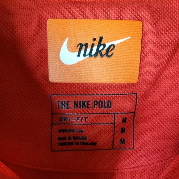 Nike Tiger Woods TW Fist Pump Golf Polo Dri Fit Masters Championship Red Shirt - Picture 6 of 8